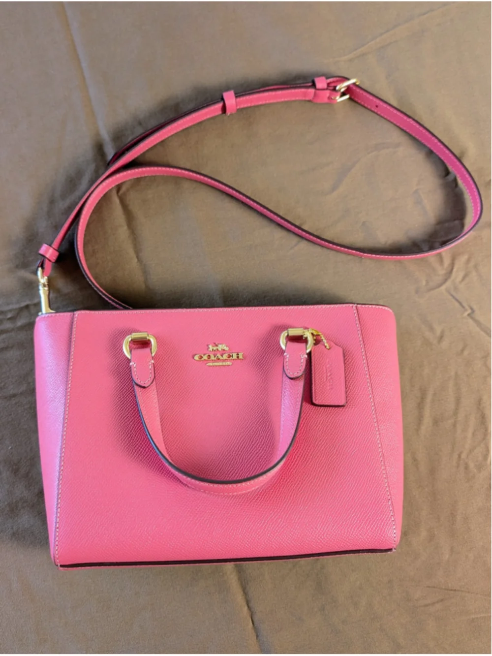 Coach Alice Mini Tote Crossbody Watermelon Leather CA224 Top Handle Satchel Bag